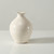 Approx. 9.4" Off White Glazed Ceramic Vase(3" Opening)