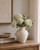 Approx. 9" Off White Glazed Ceramic Vase with Two Decorative Handles