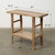 Vintage Side Table with Shelf Weathered Natural 37x16.5x31.5H