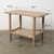 Vintage Side Table with Shelf Weathered Natural 44.1x23.2x32.7H