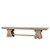 Approx.79 inchesRustic Trestle Base Elm Bench Weathered NaturalApprox.79 inchesRustic Trestle Base Elm Bench Weathered Natural