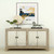 67" Two Tones Buffet 4 Door Distressed Off White