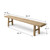 Approx. 91 Inches Long Vintage Rustic Bench Weathered Nature