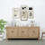 Six  Door Sideboard Weathered Natural Pine Wood 87x18x35H