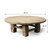 Approx.54.3 Inches Round Vintage Coffee Table Elmwood Weathered Natural