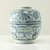 Approx.12 Inches Subtle Blue and White Vase with Floral Motif