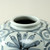 Approx.12 Inches Subtle Blue and White Vase with Floral Motif