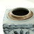 Approx.8 Inches Subtle Blue and White Square Jar with Floral Motif