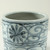 Approx.8 Inches Subtle Blue and White Planter With Flower Motif