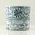 Approx.8 Inches Subtle Blue and White Planter With Flower Motif