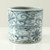 Approx.8 Inches Subtle Blue and White Planter With Flower Motif