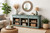Approx. 92" Wide Three Drawers Counter Table Distressed Blue