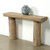 Approx. 52 Inches Long Vintage Solid Log Console Natural Wood Tone