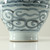 Approx.11 Inches Subtle Blue and White Vase with Flower Motif