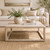 Ming Square Coffee Table Weathered Whitewash 39x39