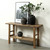 Approx. 56 Inches Long Console with Shelf Weathered Natural
