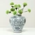 Approx. 14.6 Inches Subtle Blue and White Vase (7" Opening) with Floral Motif