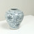 Approx. 14.6 Inches Subtle Blue and White Vase (7" Opening) with Floral Motif