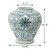 Approx. 14.6 Inches Subtle Blue and White Vase (7" Opening) with Floral Motif