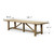 130" Long 40" Deep Capri Dining Table with Crossed Legs Weathered Natural