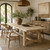 110" Long 36" Deep Capri Dining Table Weathered Natural
