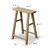 Approx. 21.3" Wide 8.3" Deep Vintage Counter Stool Weathered Natural