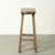 Approx. 17.3" Wide 11" Deep Vintage Bar Stool Weathered Natural