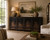 Approx.98" Long 19" Deep Four Door Sideboard Distressed Black