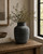 Approx. 13" H Vintage Appeal Charcoal Gray Vase (6.3" opening)