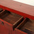 Antique sideboard 61x16x35H with red lacquer