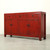 Antique sideboard 61x16x35H with red lacquer