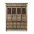 Approx 77" High Vintage Lattice Door Cabinet Weathered Natural