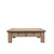 Four Drawers Coffee Table with Rattan Top Weathered Gray
