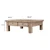Four Drawers Coffee Table with Rattan Top Weathered Gray