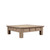 Four Drawers Coffee Table with Rattan Top Weathered Gray