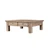 Four Drawers Coffee Table with Rattan Top Weathered Gray