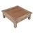 Four Drawers Coffee Table with Rattan Top Weathered Gray
