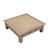 Four Drawers Coffee Table with Rattan Top Weathered Gray