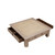 Four Drawers Coffee Table with Rattan Top Weathered Gray