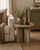 28 Inches Round Side Table Weathered Grey