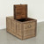 Vintage Storage Trunk Coffee Table with Iron Stapples 41"W 24"D