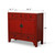 Antique Elmwood Sideboard 42.5x16.1x39H with Red Lacquer