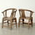 Pair of Antique Round-back Chair 24x22.8x35.8H