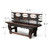 Elmwood Bench with Distressed Black 71.3x17.7x40.6H