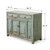 Approx 43" Wide Cabinet with Two Drawers Distressed Soft Blue