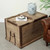 Vintage Storage Trunk Coffee Table with Iron Stapples 33.5"W 21.3"D