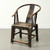 Pair of Antique Horseshoe-Back Armchairs  22x15.4x39.8H