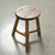 Approx. 12.6" Round Vintage Table Rustic Thick Top Weathered Natural