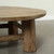 Approx.46.9 Inches Round Vintage Coffee Table Weathered Natural