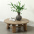 Approx.46.9 Inches Round Vintage Coffee Table Weathered Natural